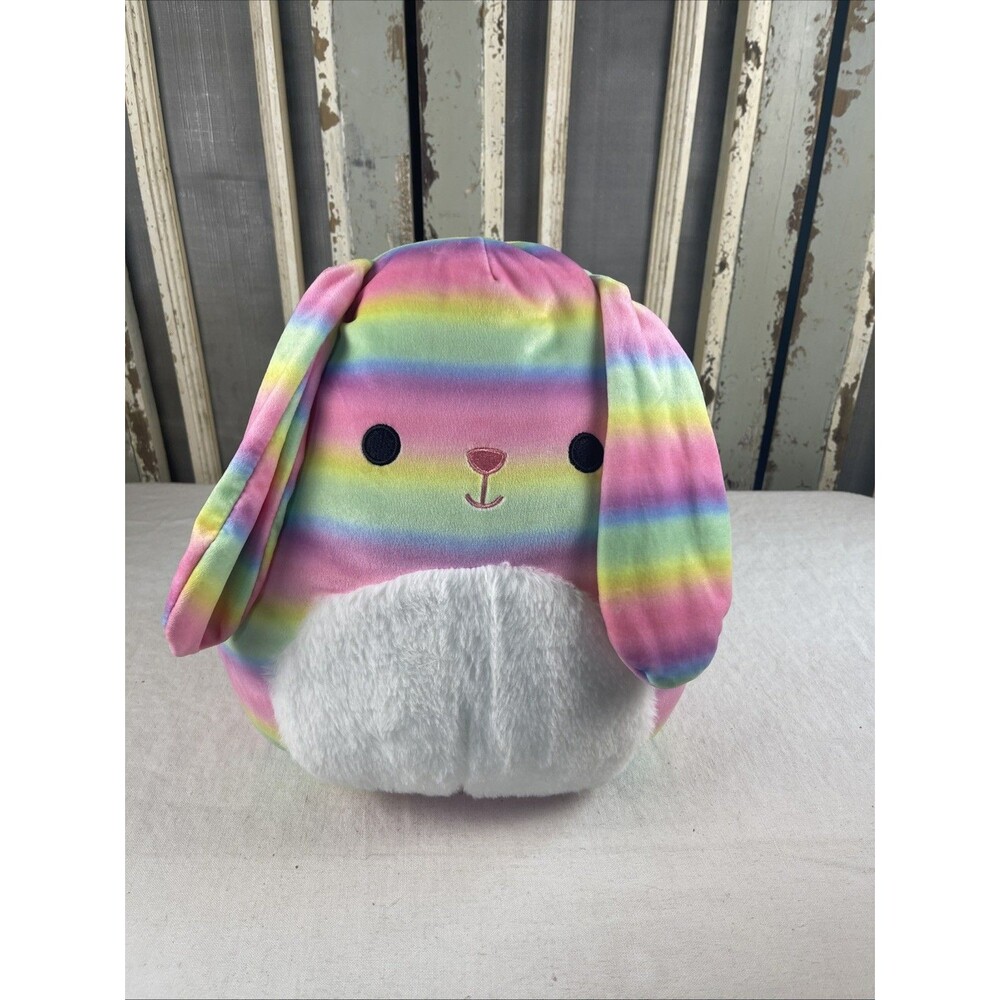 Squishmallows Danya Rainbow Fuzzy Belly Bunny 12" Soft Pillow Plush Toy